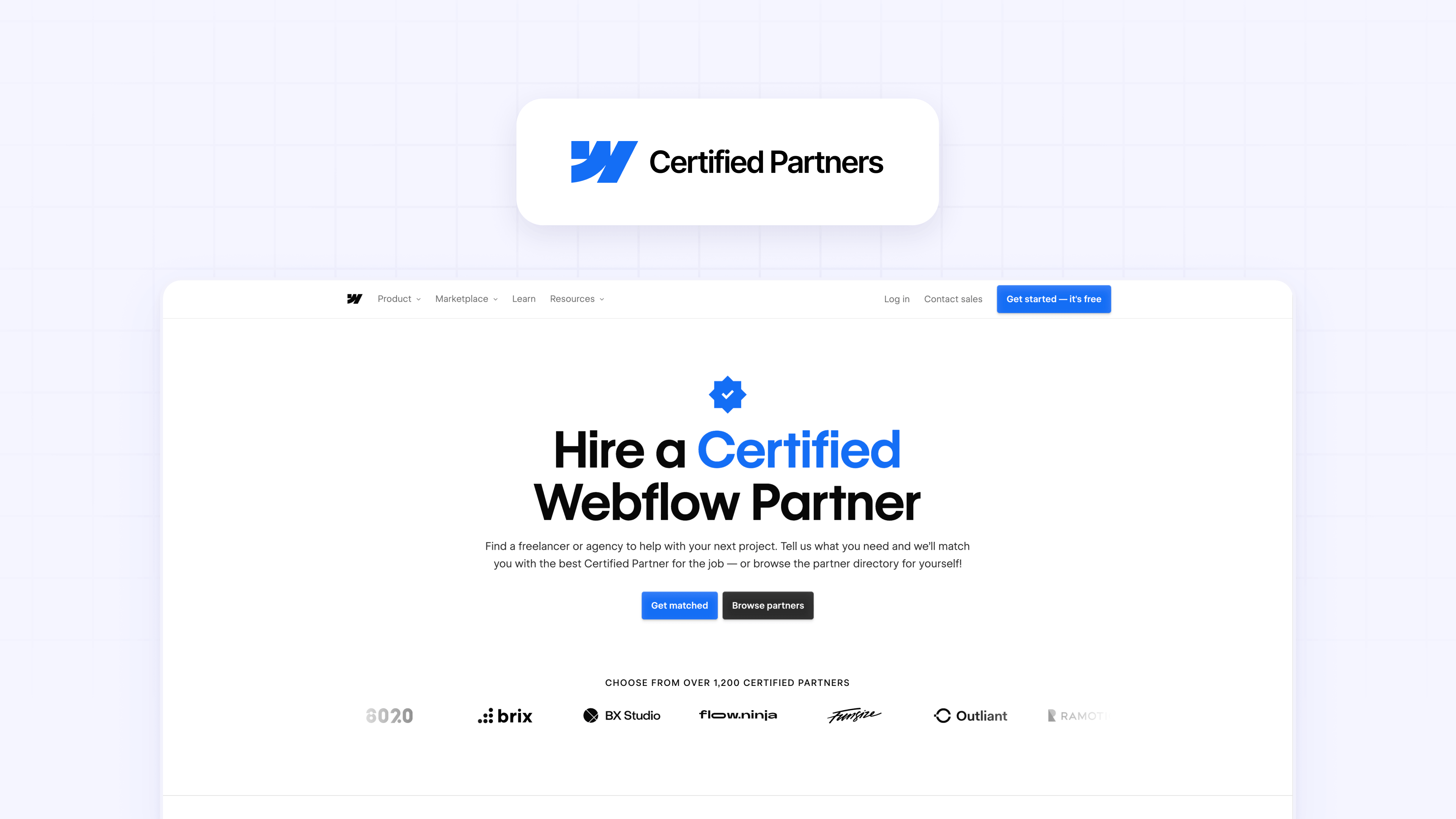 Webflow certified partners directory