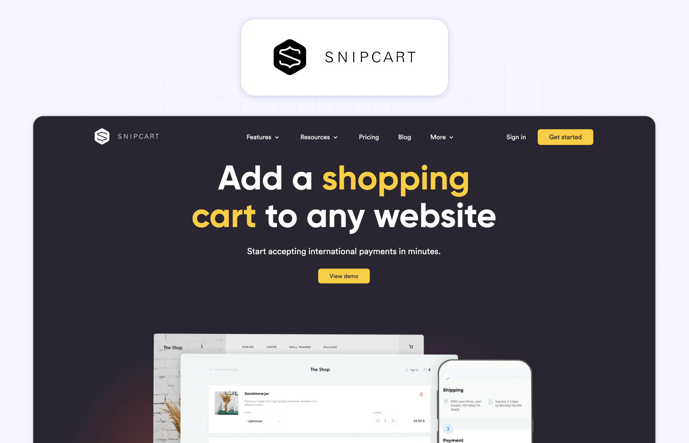 Snipcart ecommerce cart for exported Webflow sites