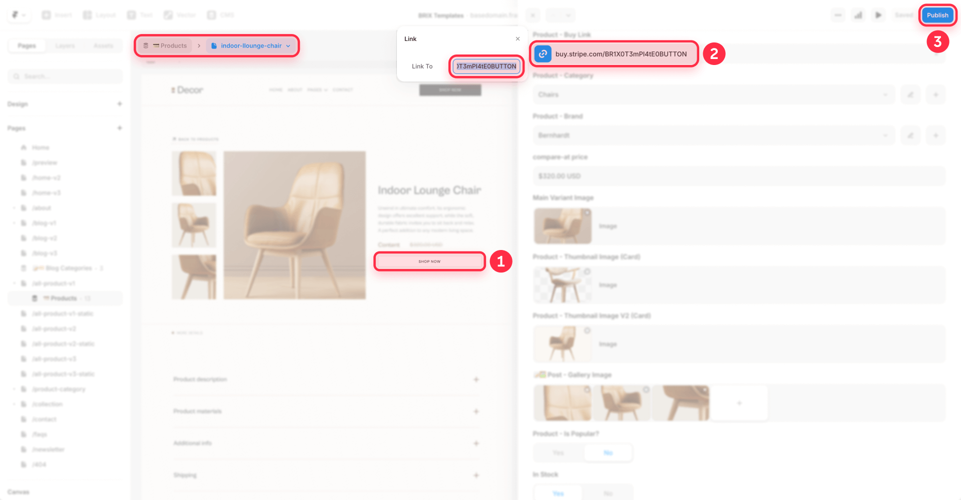 How To Add The Payment Link To A CMS Link Field In Framer