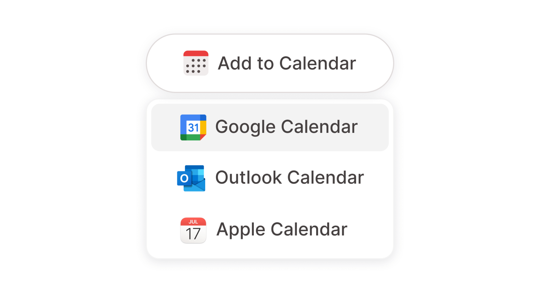 Add to calendar for Webflow button preview