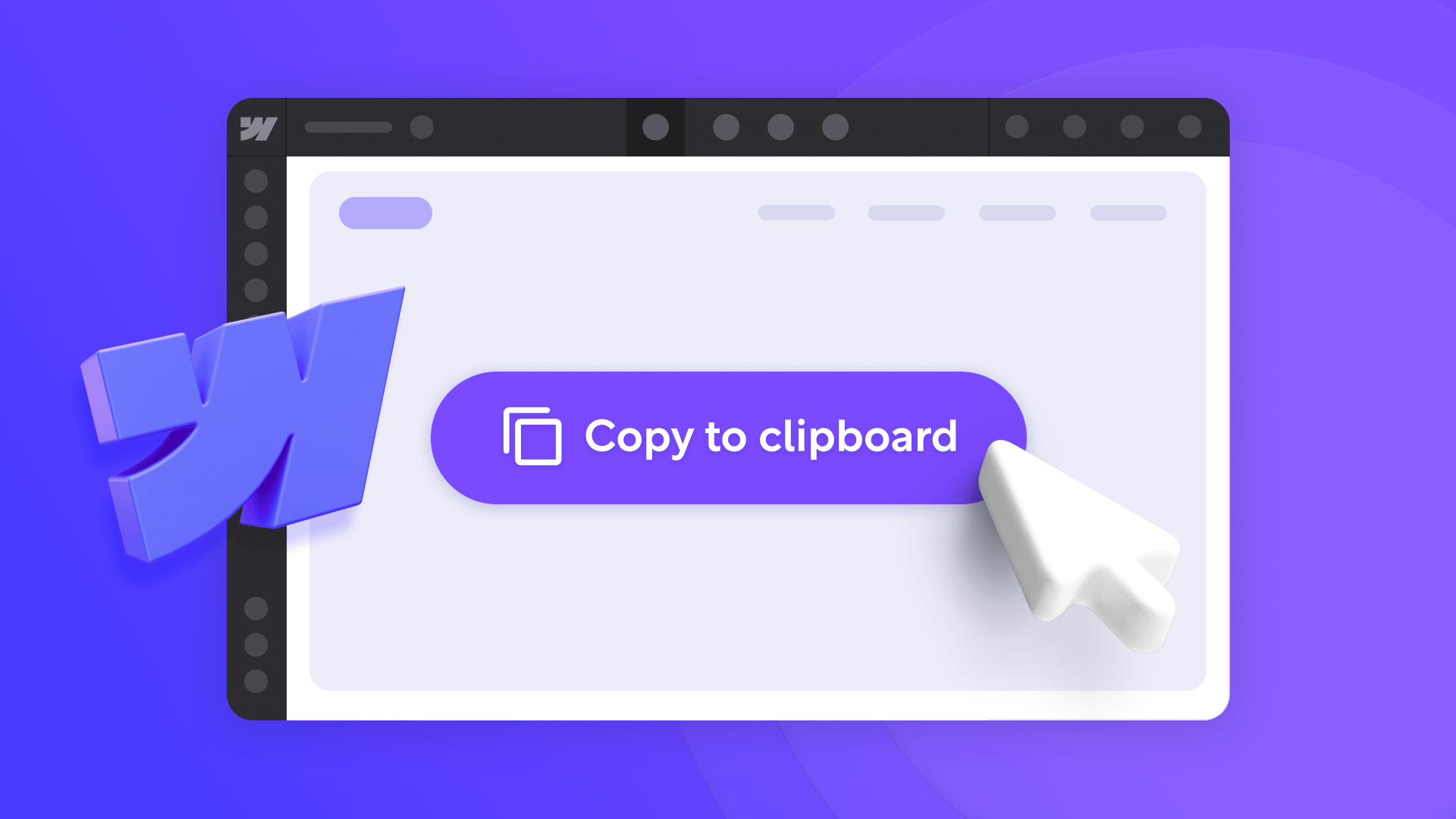 How to add copy-to-clipboard functionality to a button in Webflow