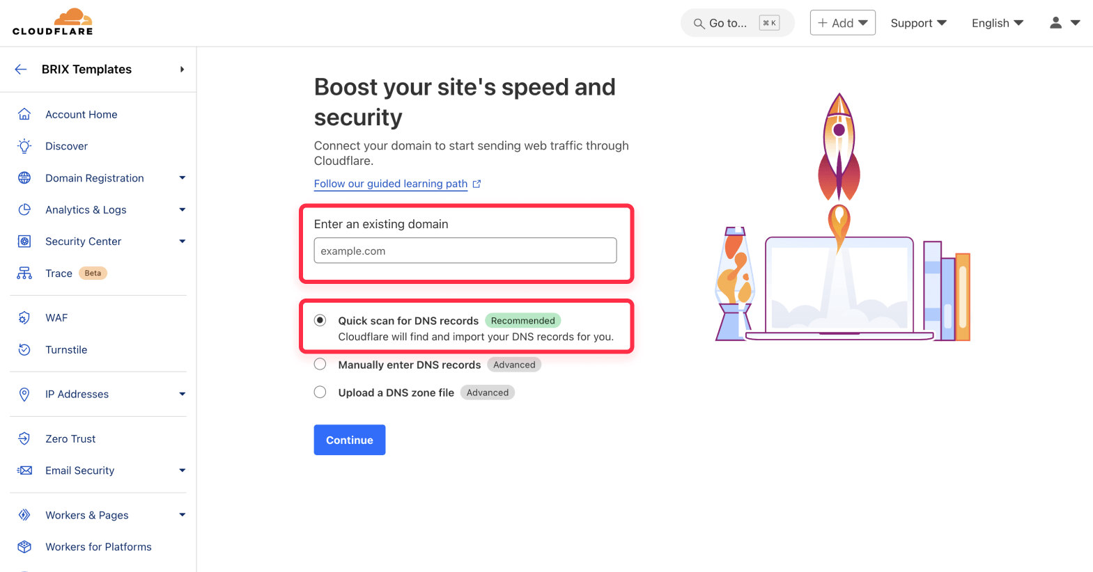 Add Webflow site to Cloudflare