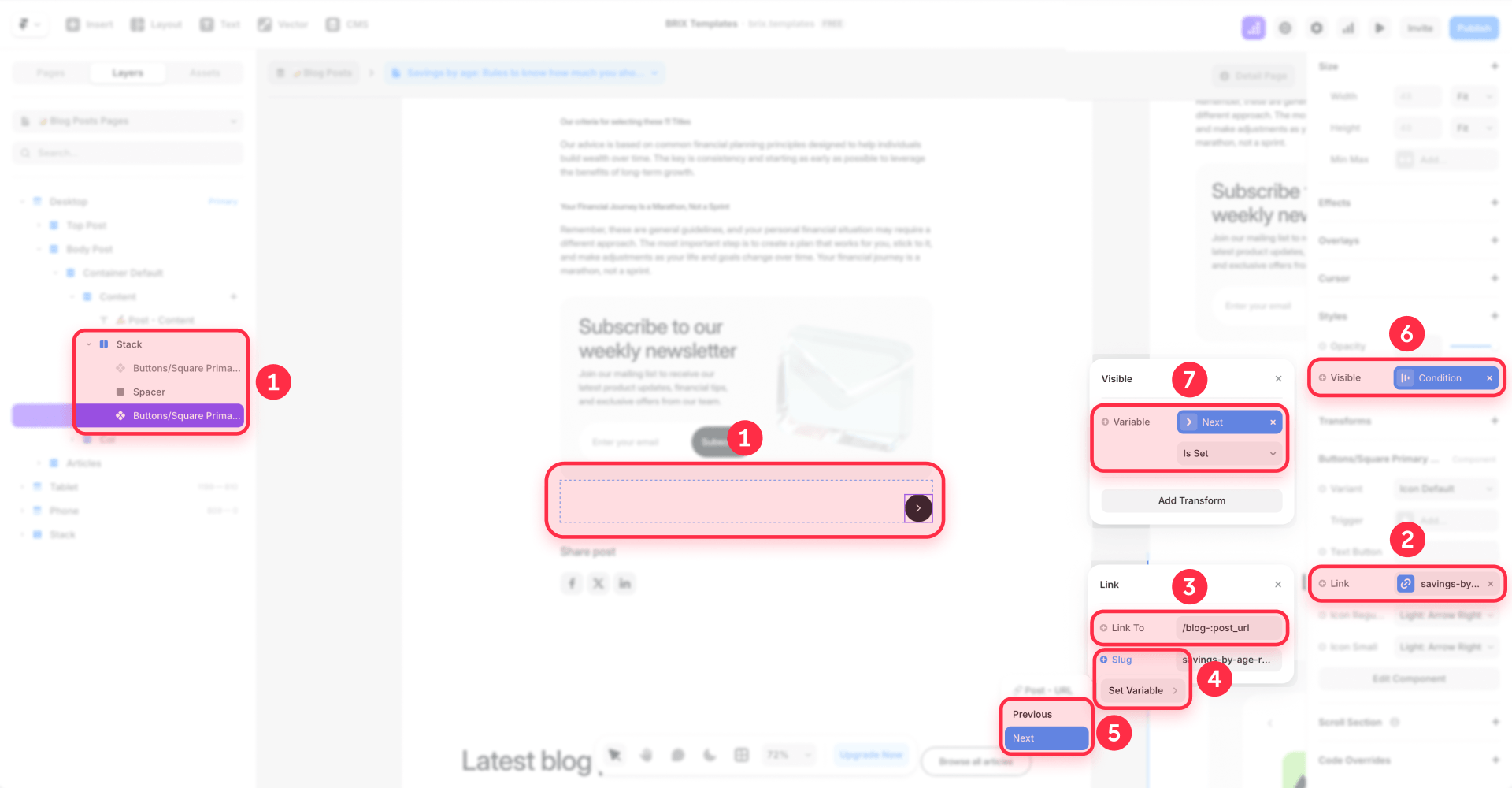 How To Configure The Next Link With Variables In Framer CMS