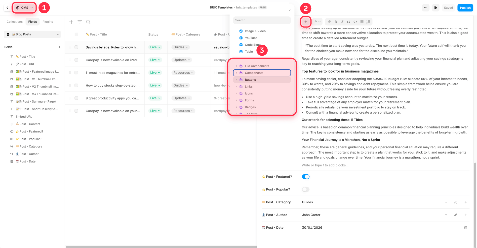 How To Insert A CTA Component In Framer CMS Rich Text