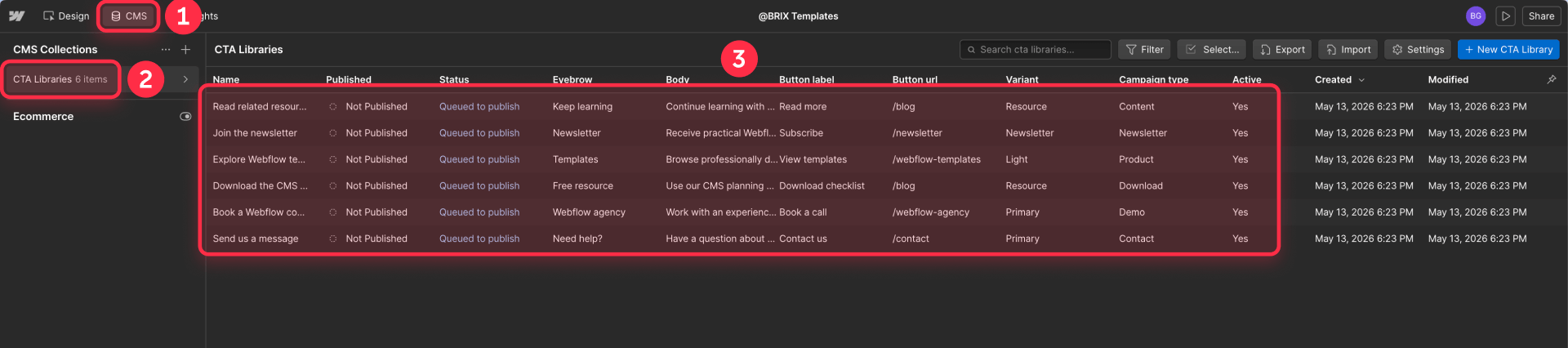 How To Create A Library Of Reusable CTAs In Webflow CMS