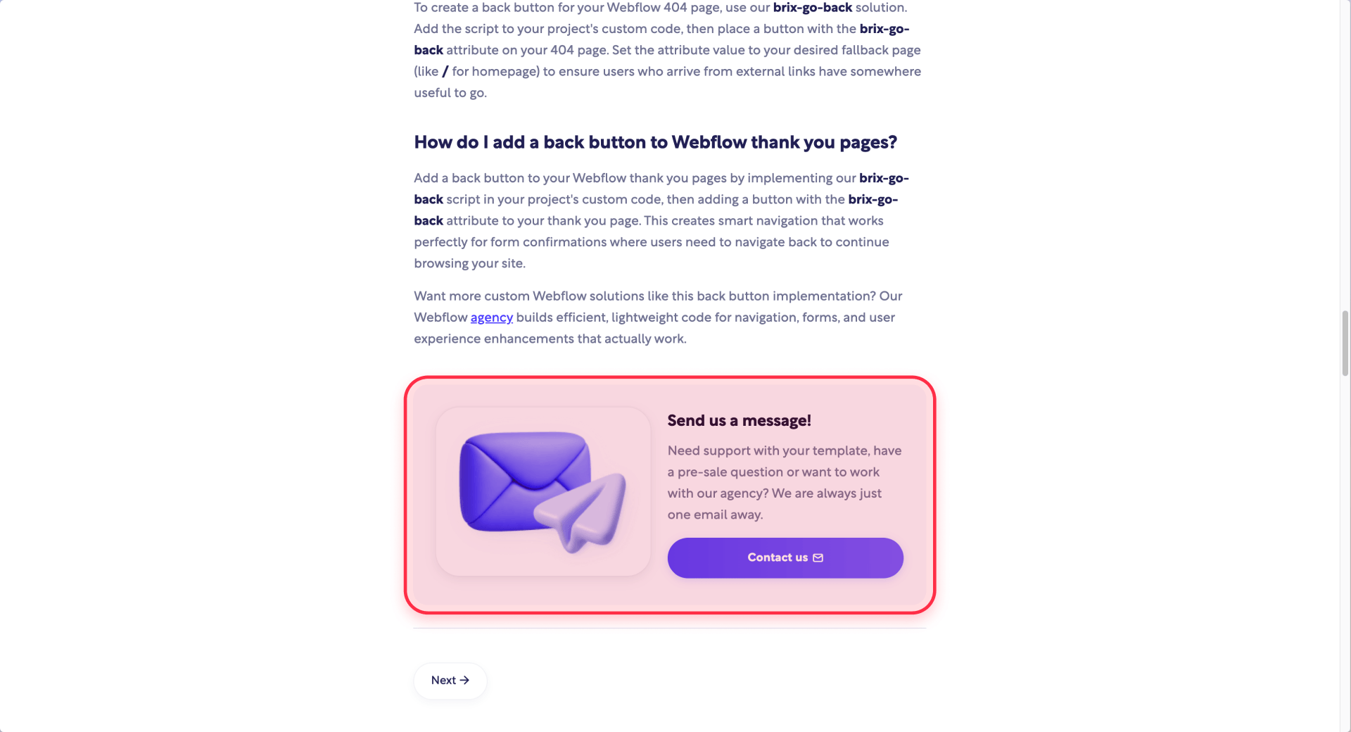 How To View The Injected CTA Inside A Webflow CMS Article