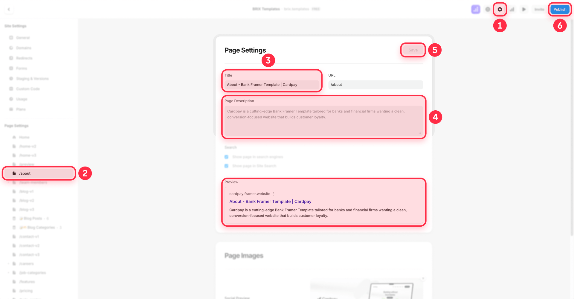 How To Set The Title And Page Description Per Page In Framer