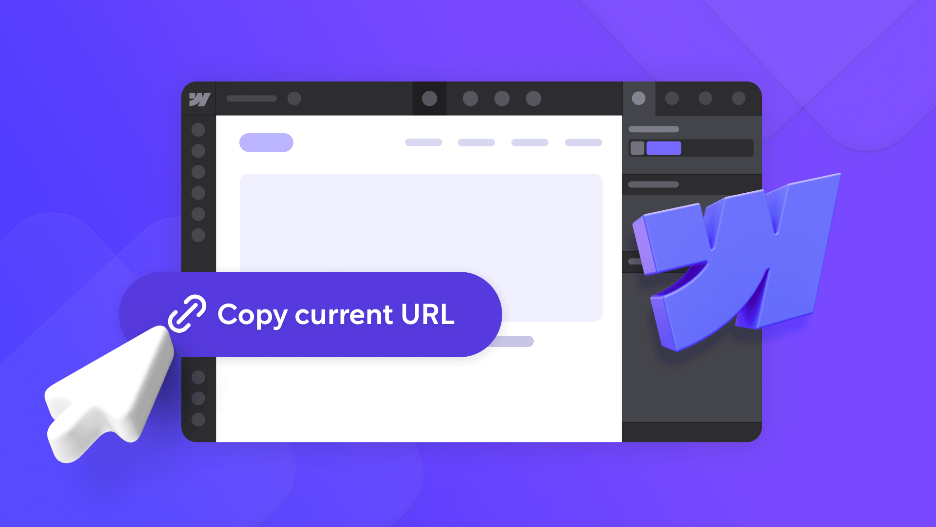 How to add URL copy button functionality in Webflow
