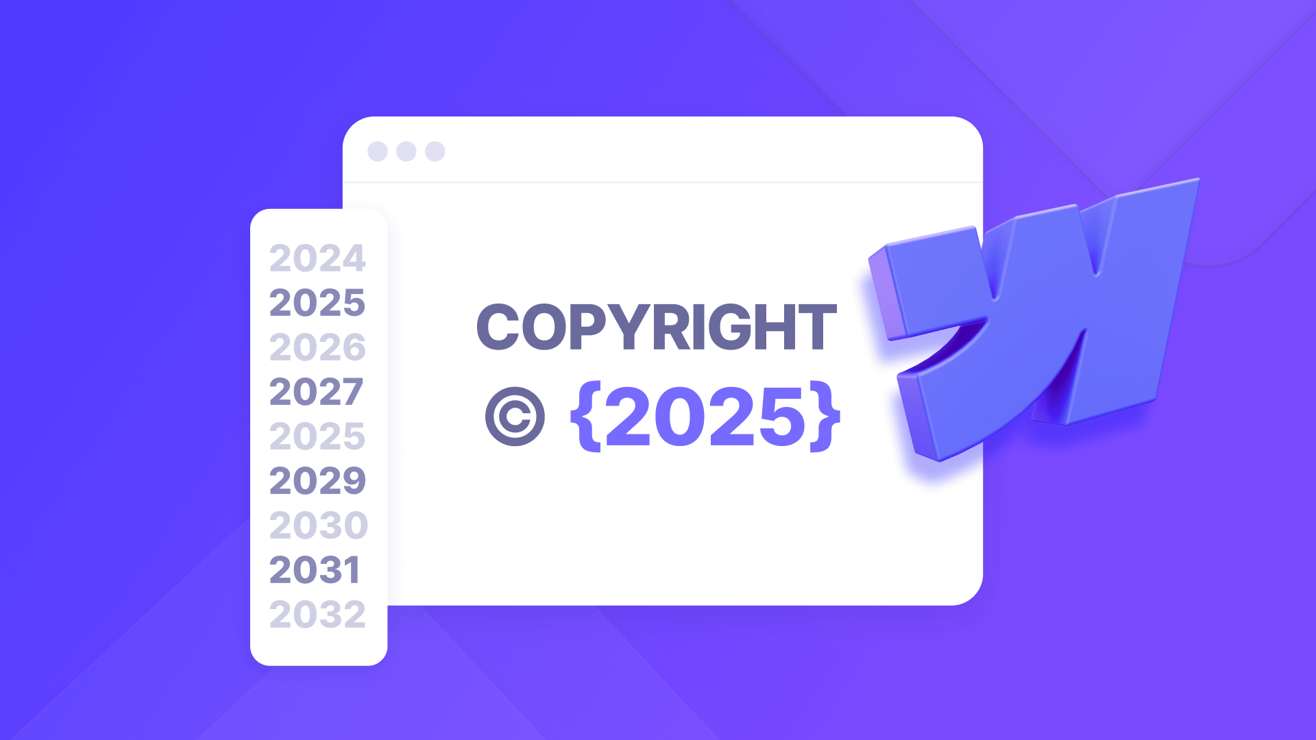 How to automatically update your Webflow footer copyright year