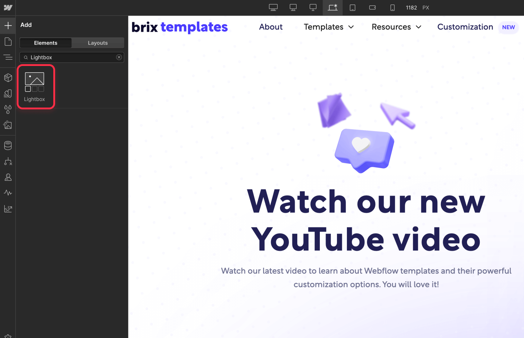 Add Lightbox for YouTube Video Popup in Webflow