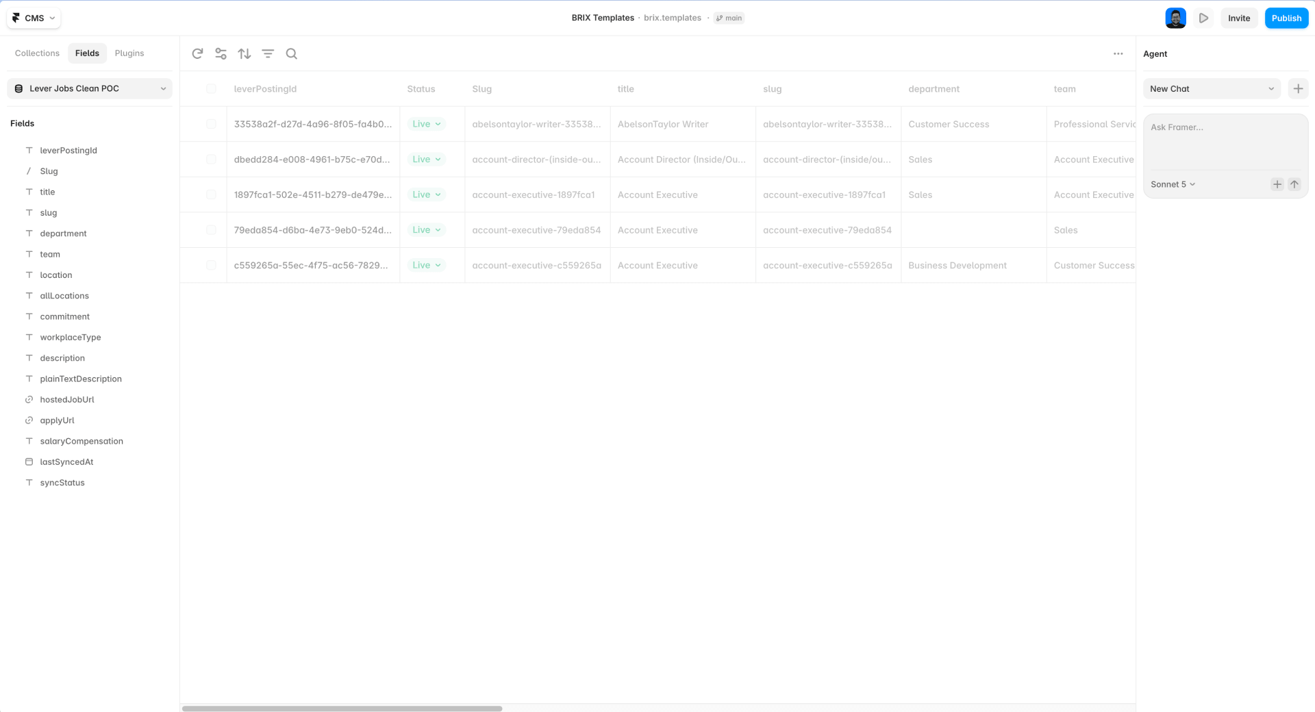 How to review the clean Lever fields in Framer CMS