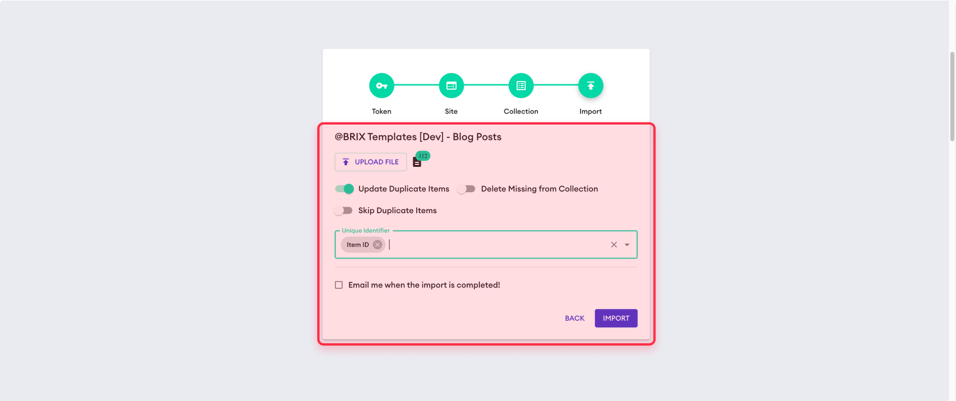 How To Configure Ikaros With Item ID For Overwrite Skip And Delete In Webflow