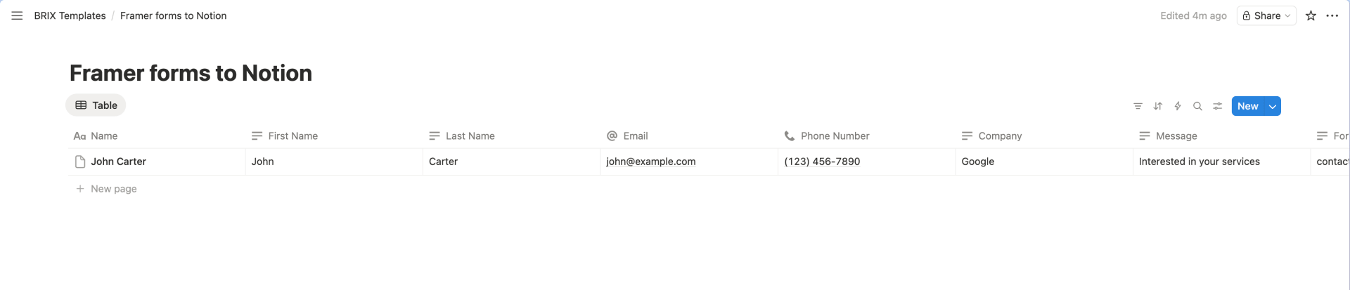 How To View The Framer Forms Submissions In A Notion Database