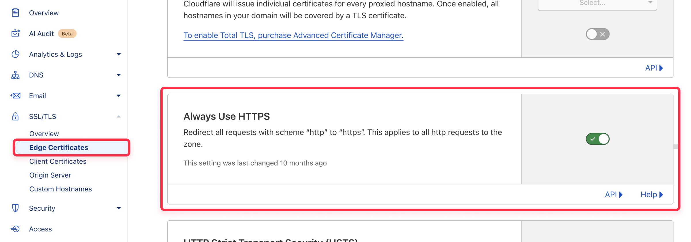 Cloudflare always use https Webflow security