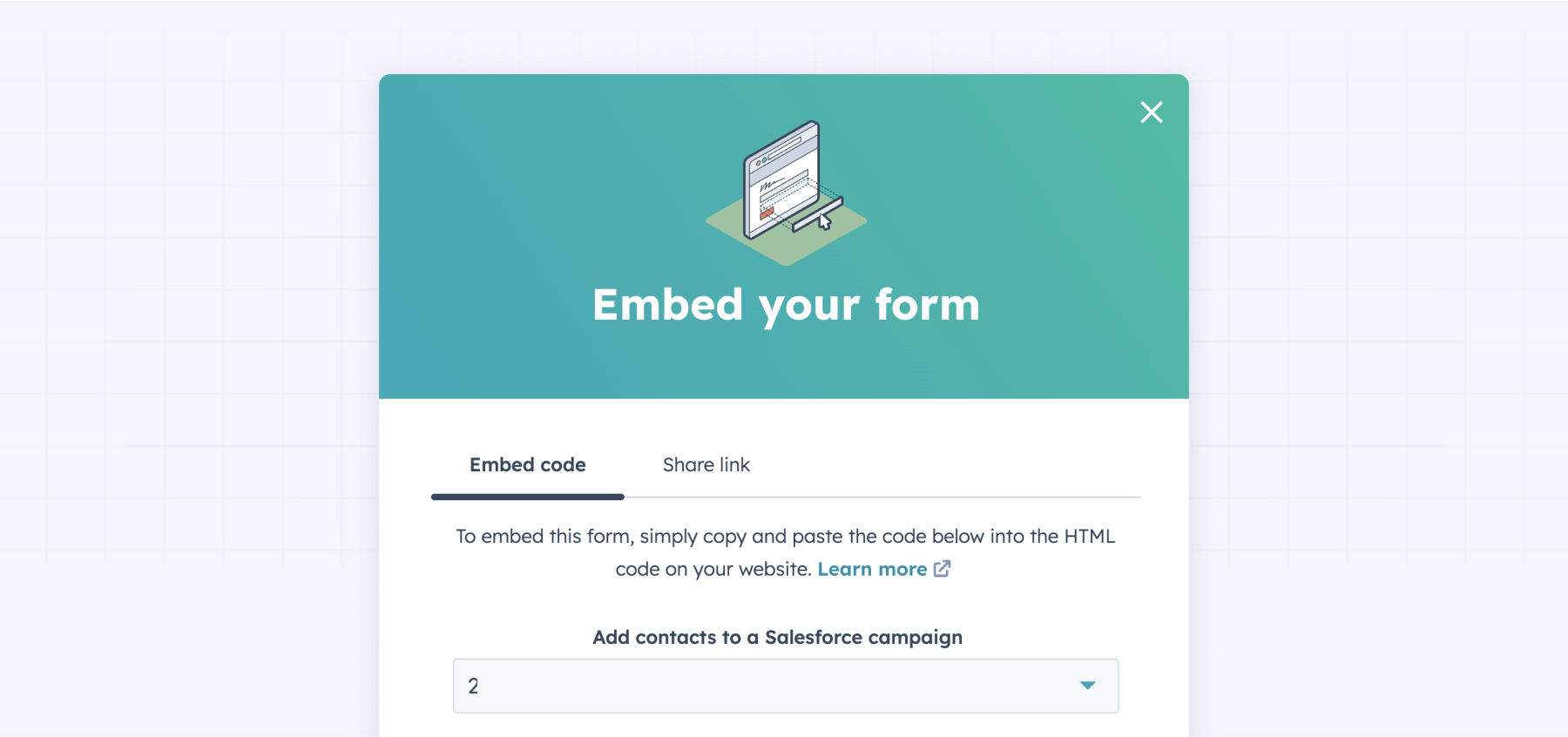 Direct HubSpot form embedding on Webflow