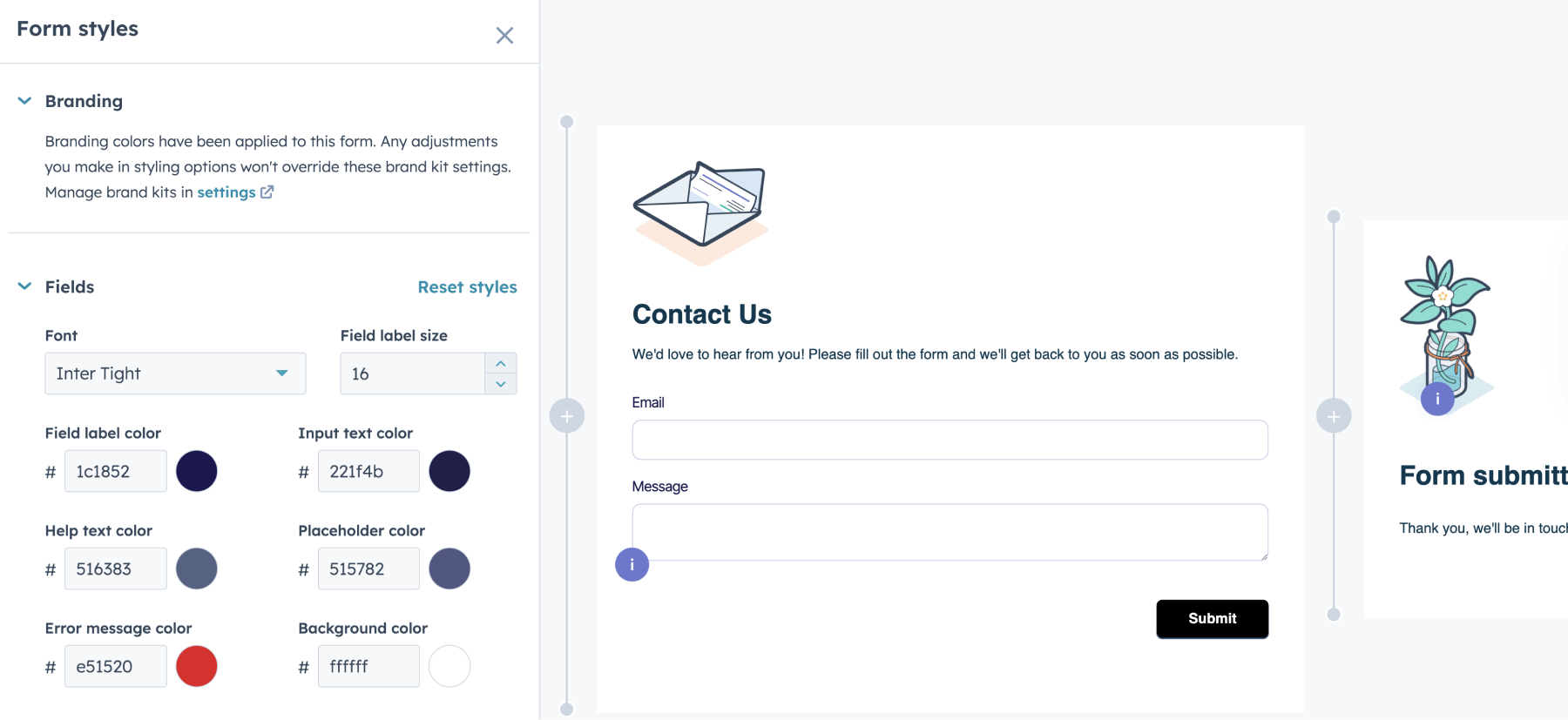 How to customize a HubSpot form to embed it on Webflow