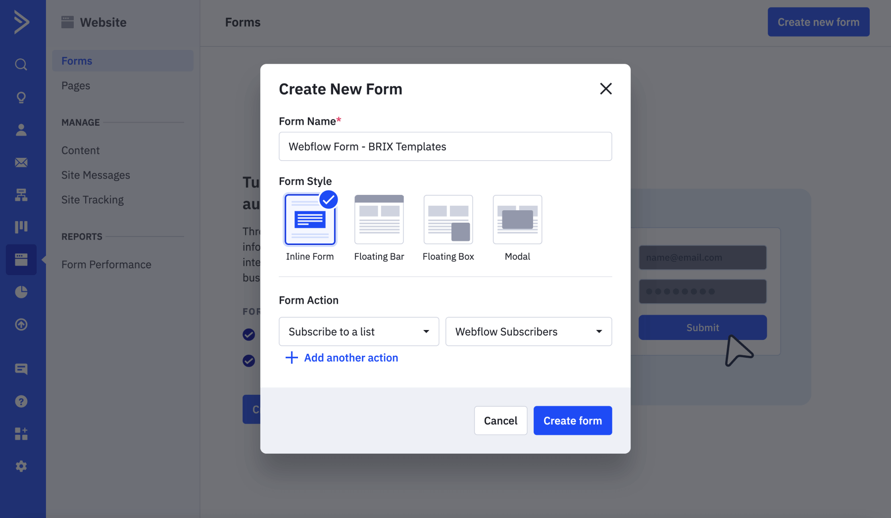 Build new ActiveCampaign form for Webflow