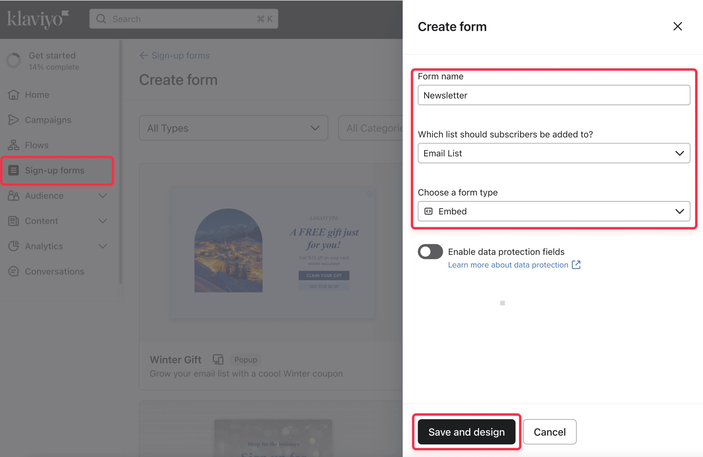 Create a Klaviyo form for Webflow