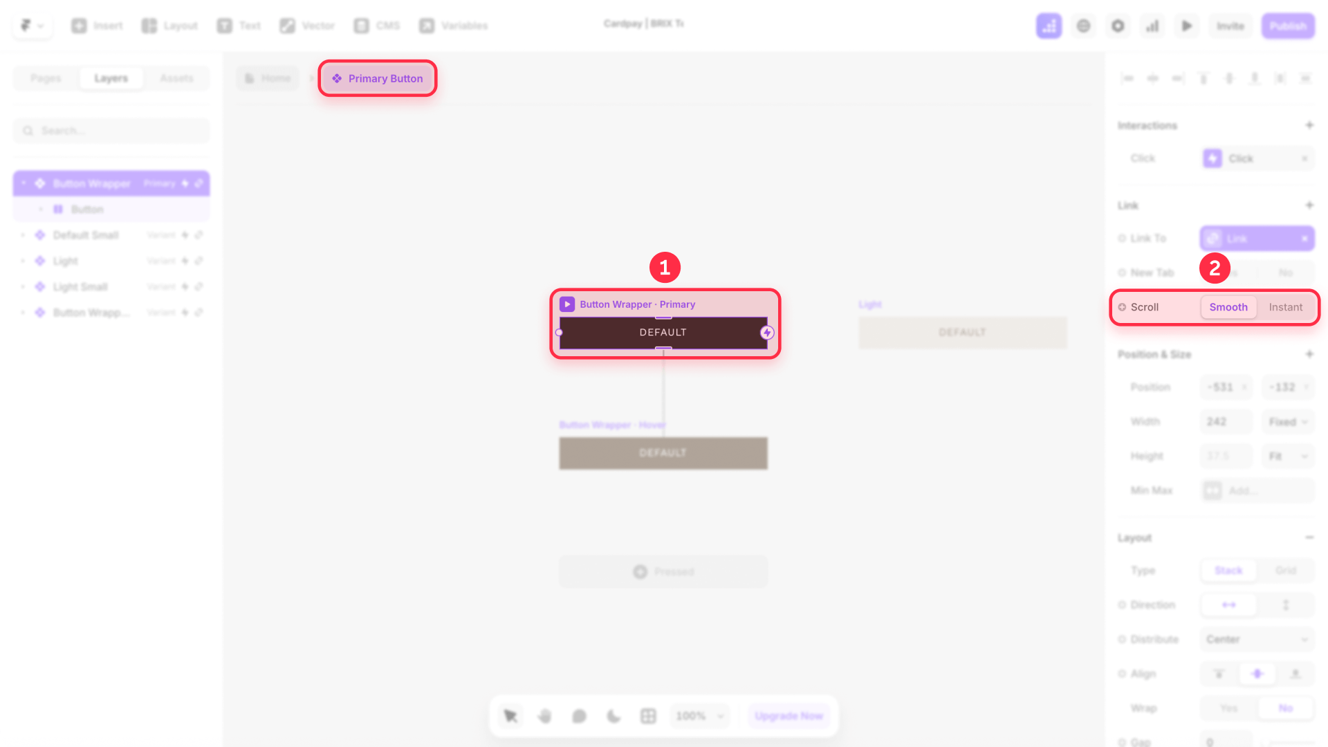 How To Enable Smooth Scroll Option Animated Transitions Links Framer