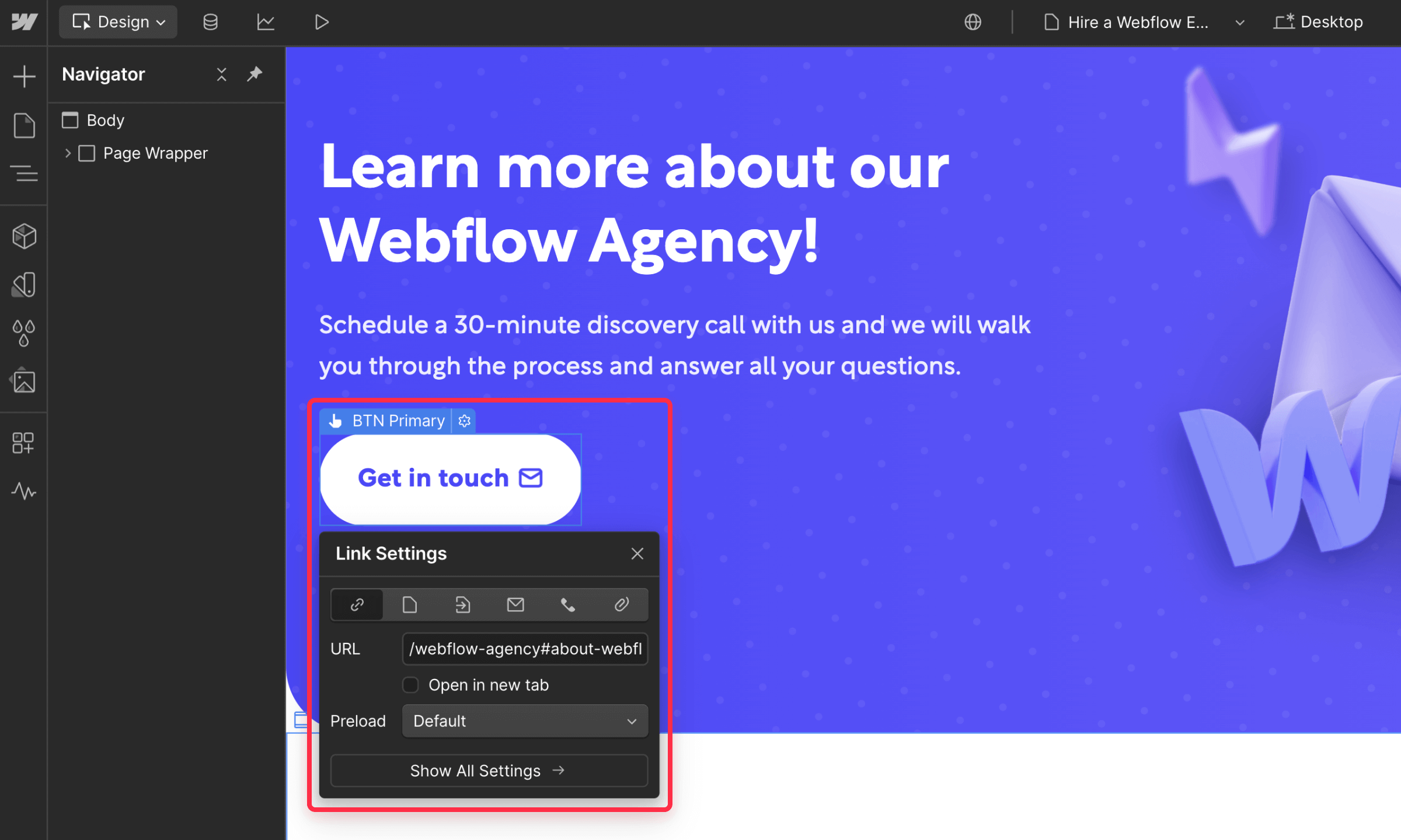 Anchor link to specific section on another Webflow page