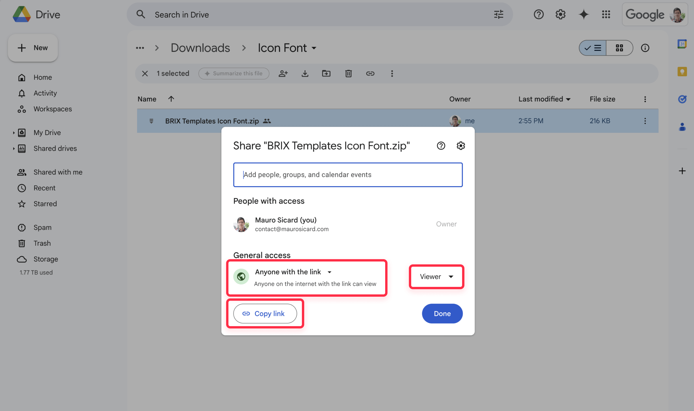 Activate link for download functionality on Webflow