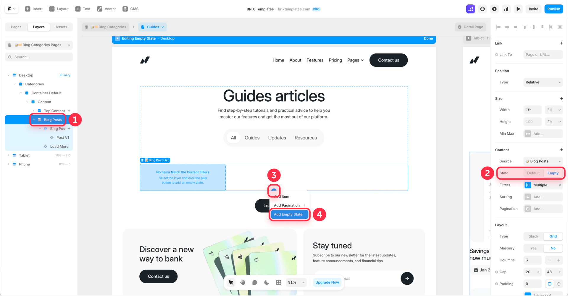 How To Add An Empty State For Filters In Framer CMS