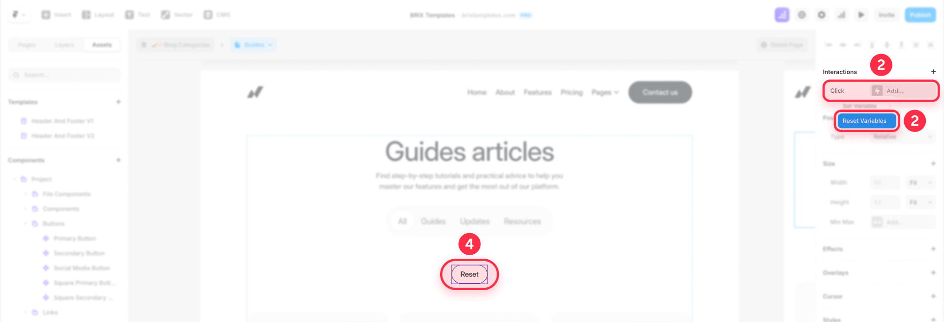 How To Create A Button To Clear Filters In Framer CMS