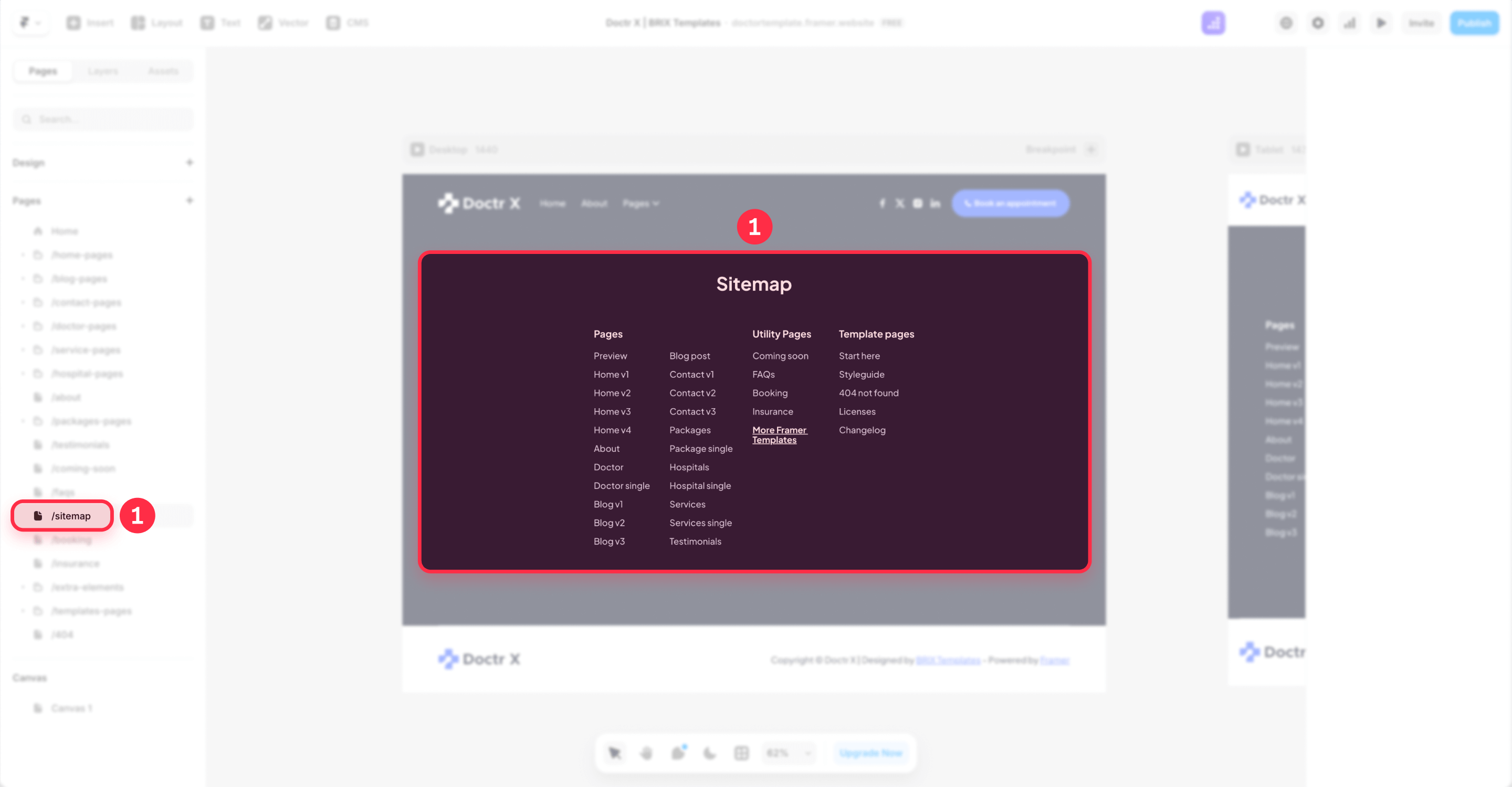 How To Create An HTML Sitemap Page In Framer For SEO