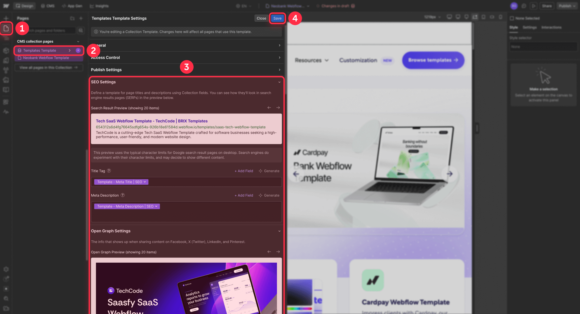 How To Configure Dynamic SEO In The Webflow CMS Template