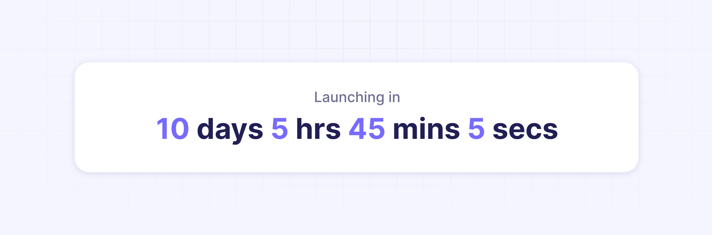 Example of countdown widget on Webflow