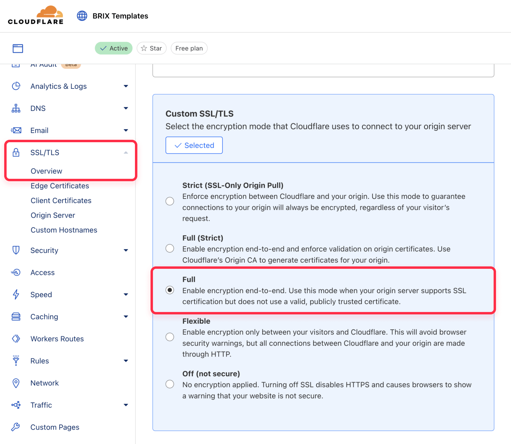 Setup SSL to full in Cloudflare to work in Webflow