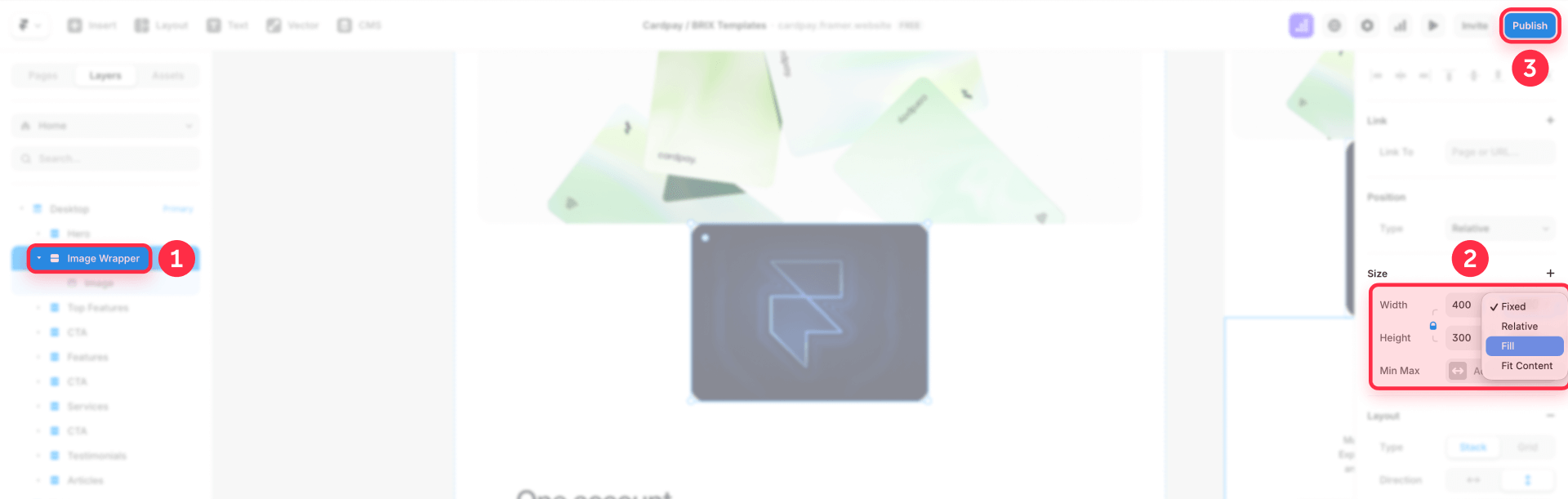 How To Configure Width Fill In The Wrapper Frame With Locked Aspect Ratio In Framer