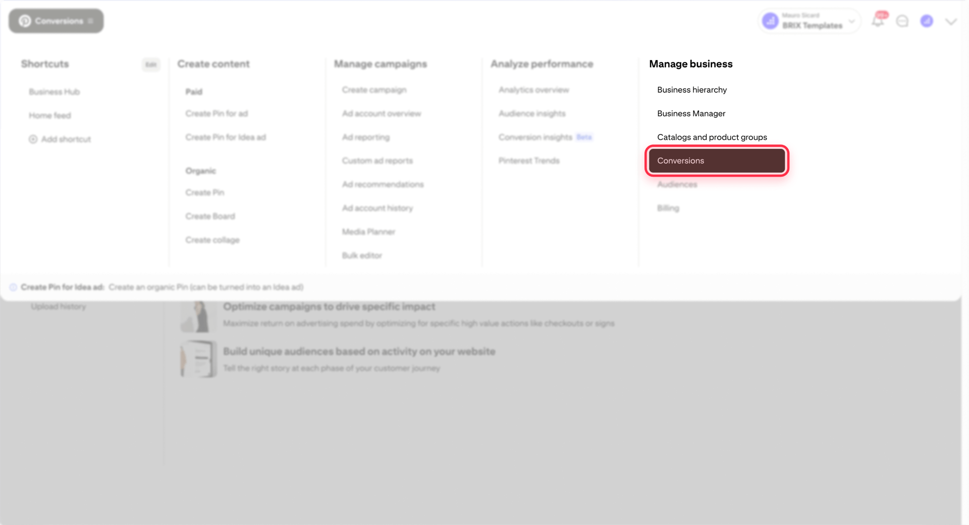 How To Access Conversions In Pinterest Business Manager For Framer