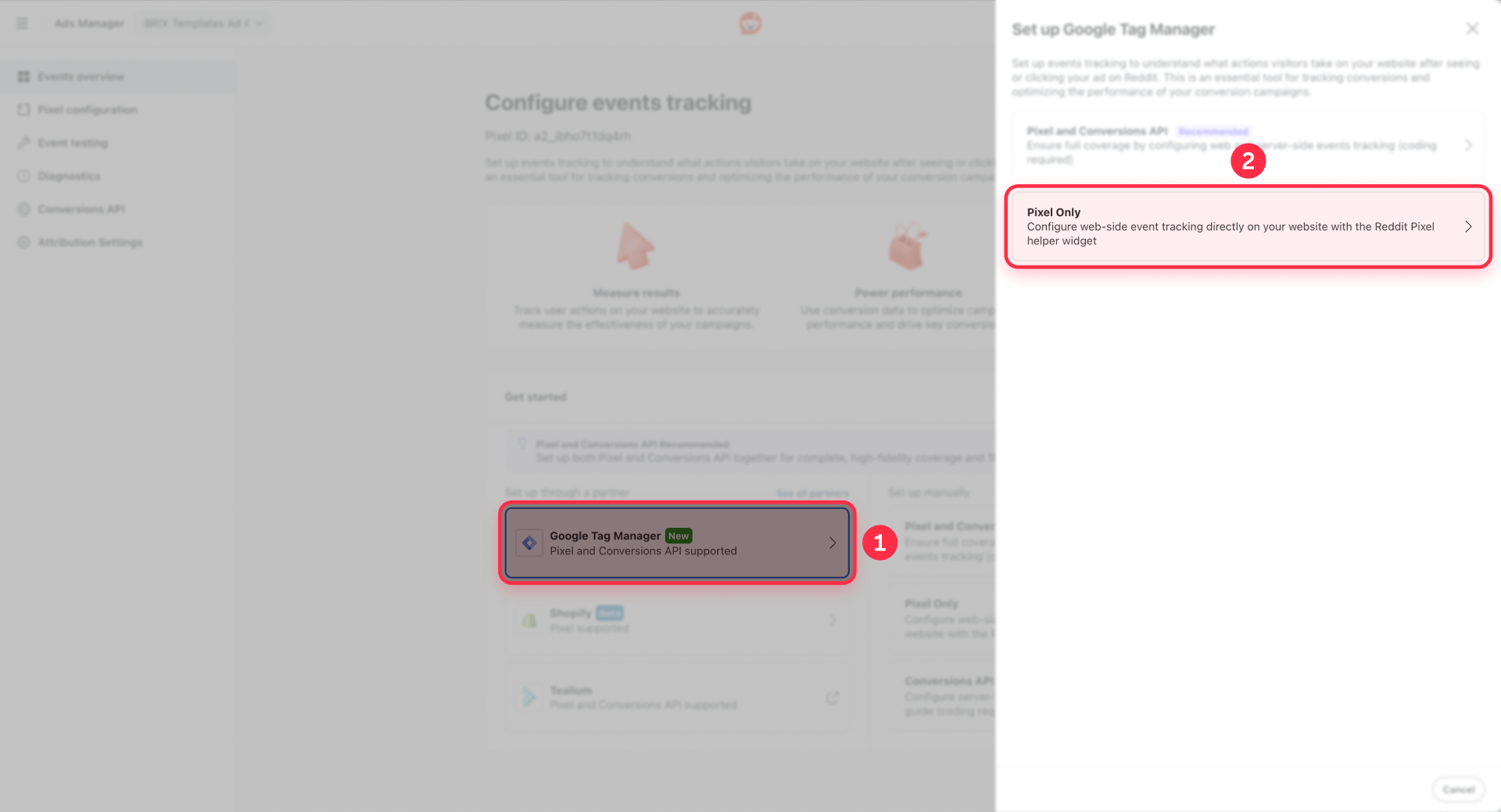 How To Select Google Tag Manager And Pixel Only In Reddit For Webflow