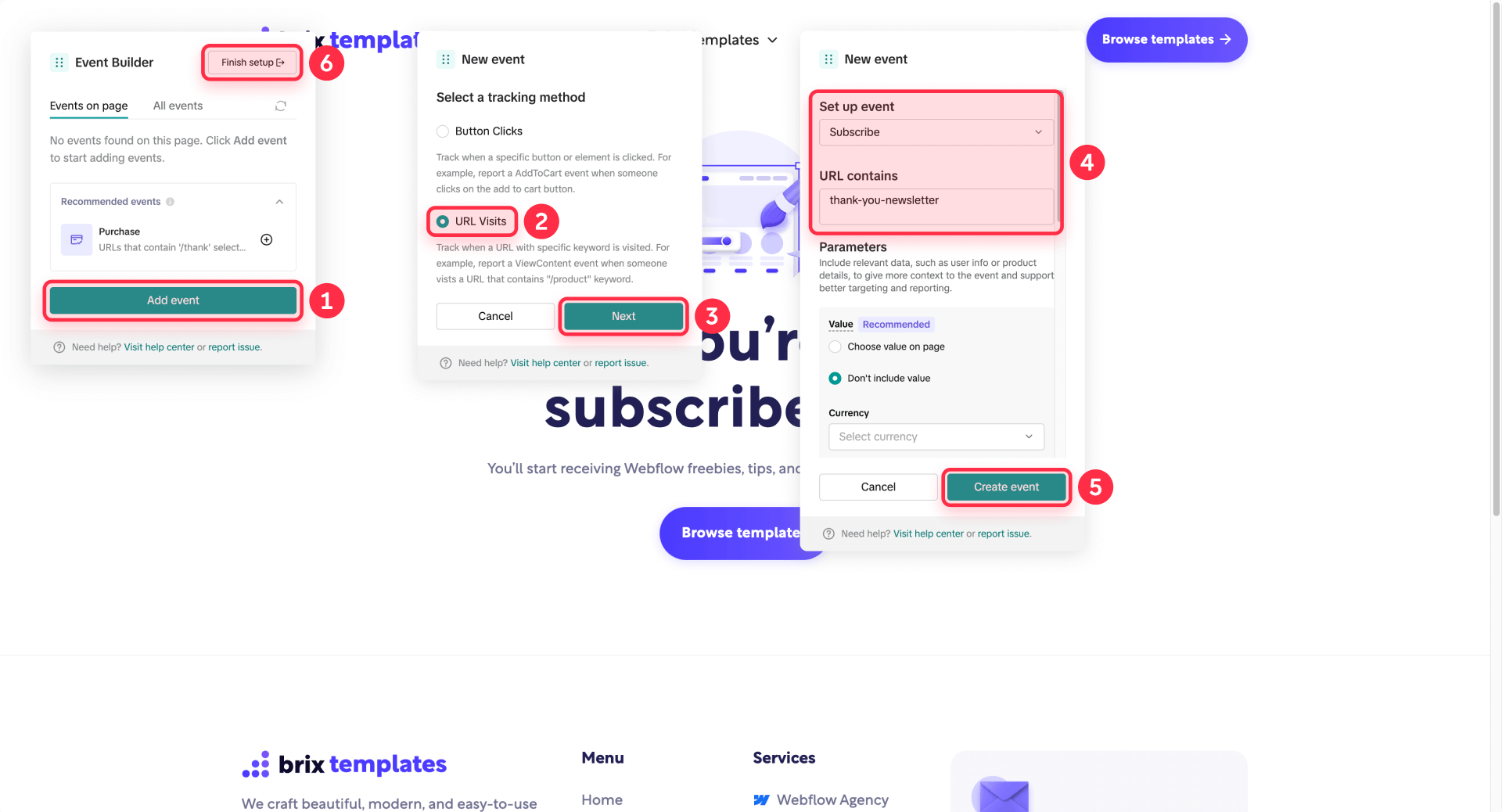 How To Configure A URL Visits Event In TikTok Event Builder For Framer