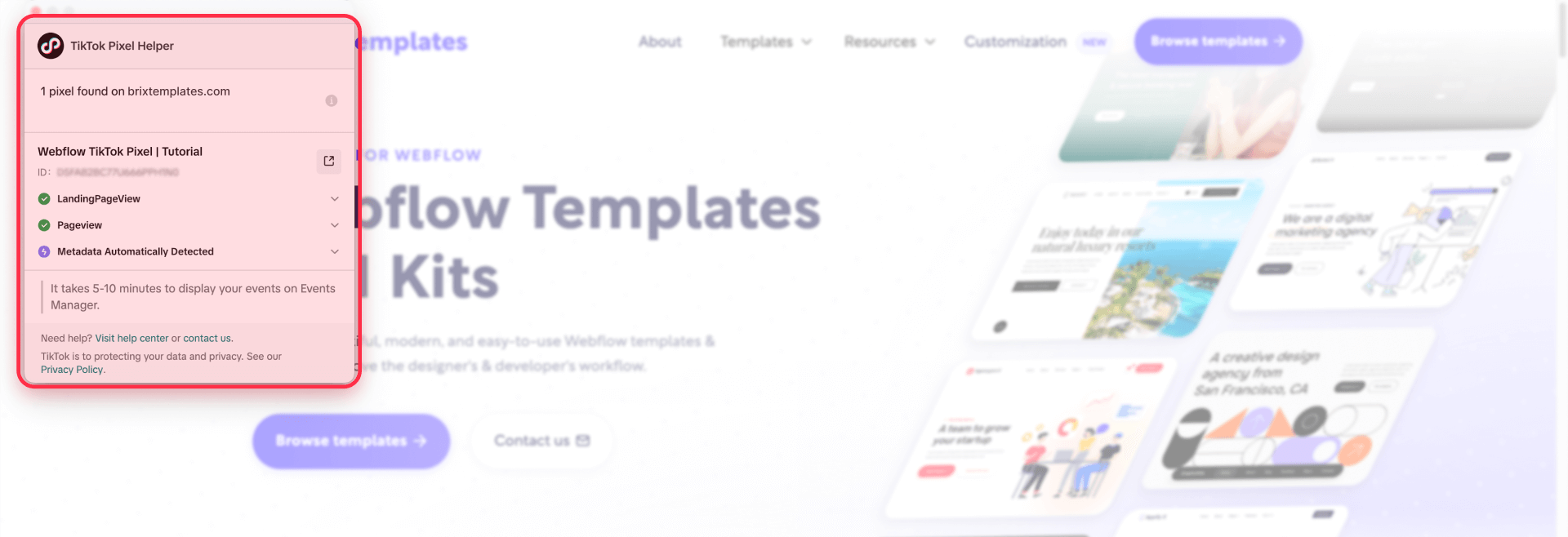 How To Verify TikTok Pixel With Pixel Helper On Your Webflow Site