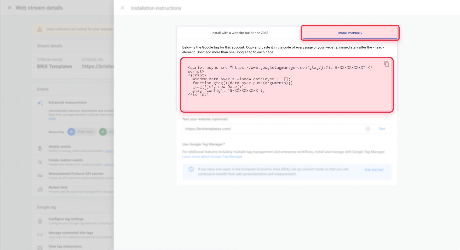 How To Copy The Manual Analytics Code For Framer