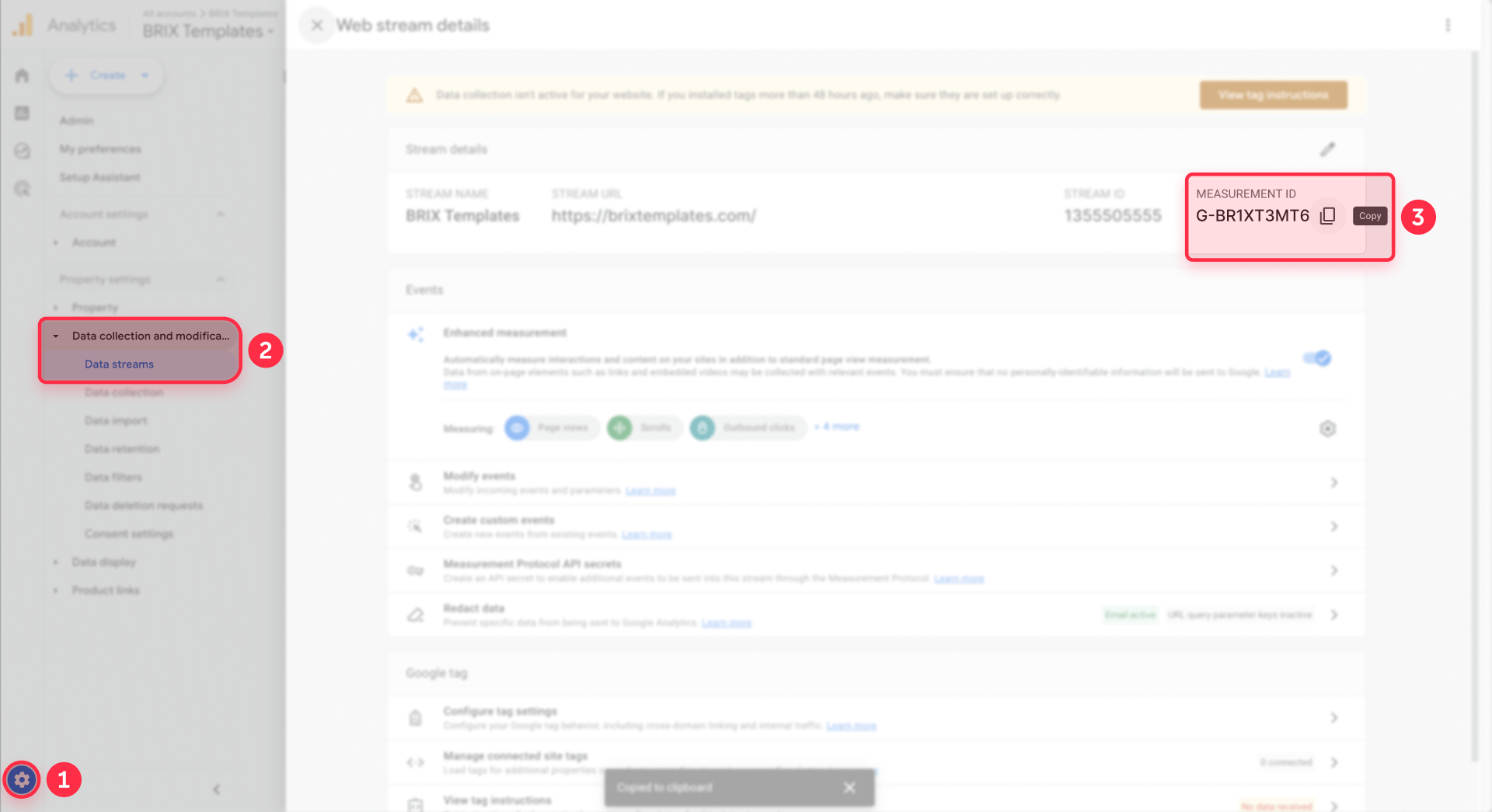 How To Copy The Analytics Measurement ID For Framer