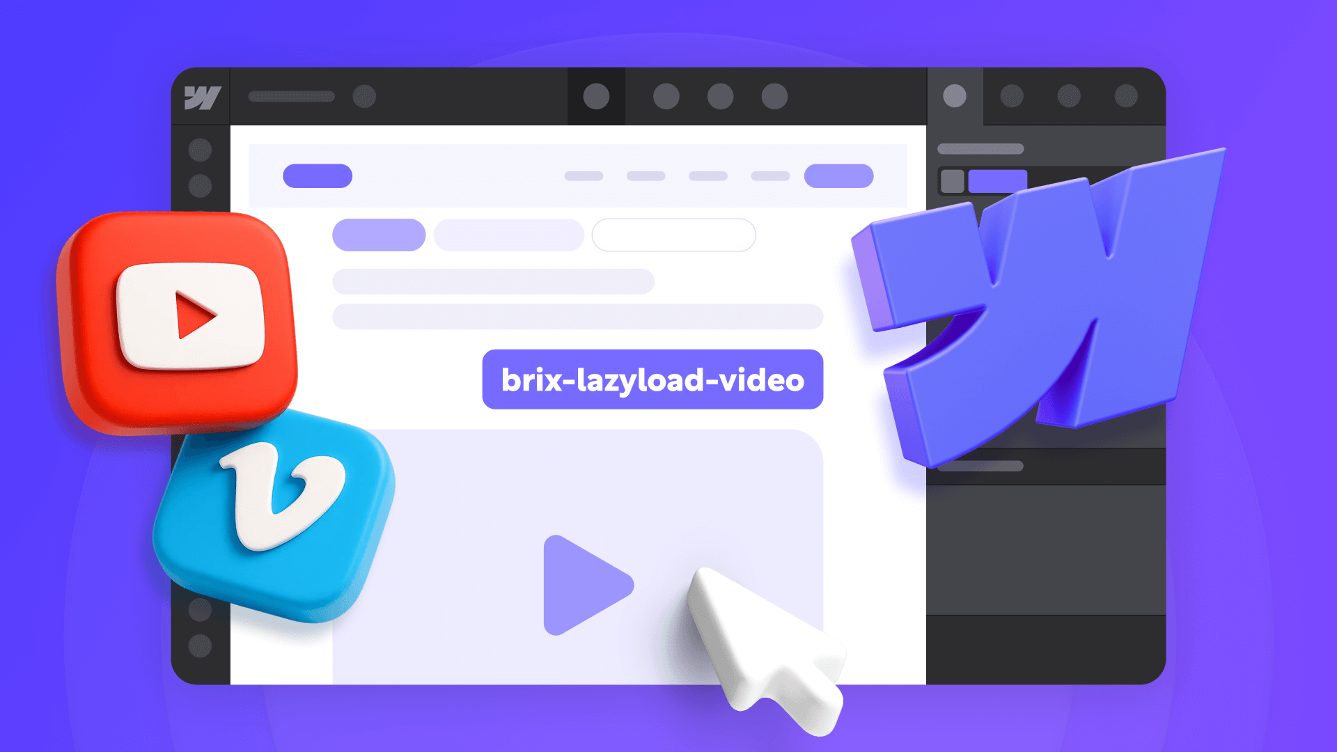 How to lazy load external videos in Webflow for faster page speed