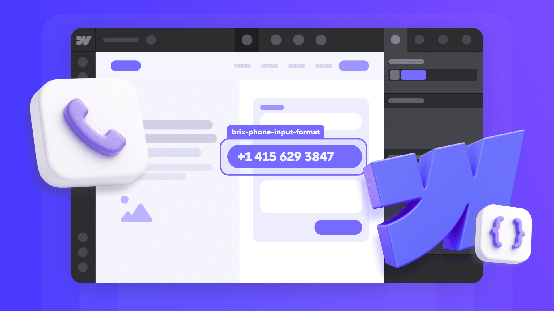 How to mask phone number in contact form in Webflow