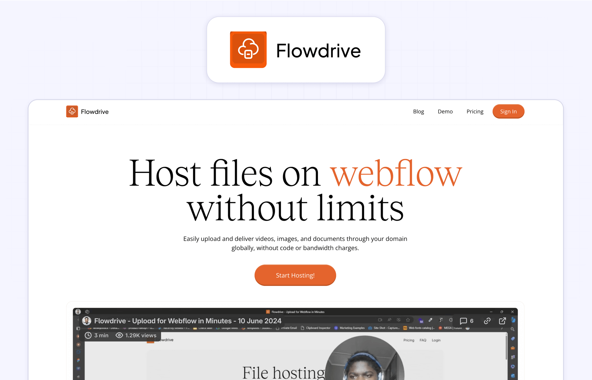 Webflow bandwidth optimization FlowDrive integration
