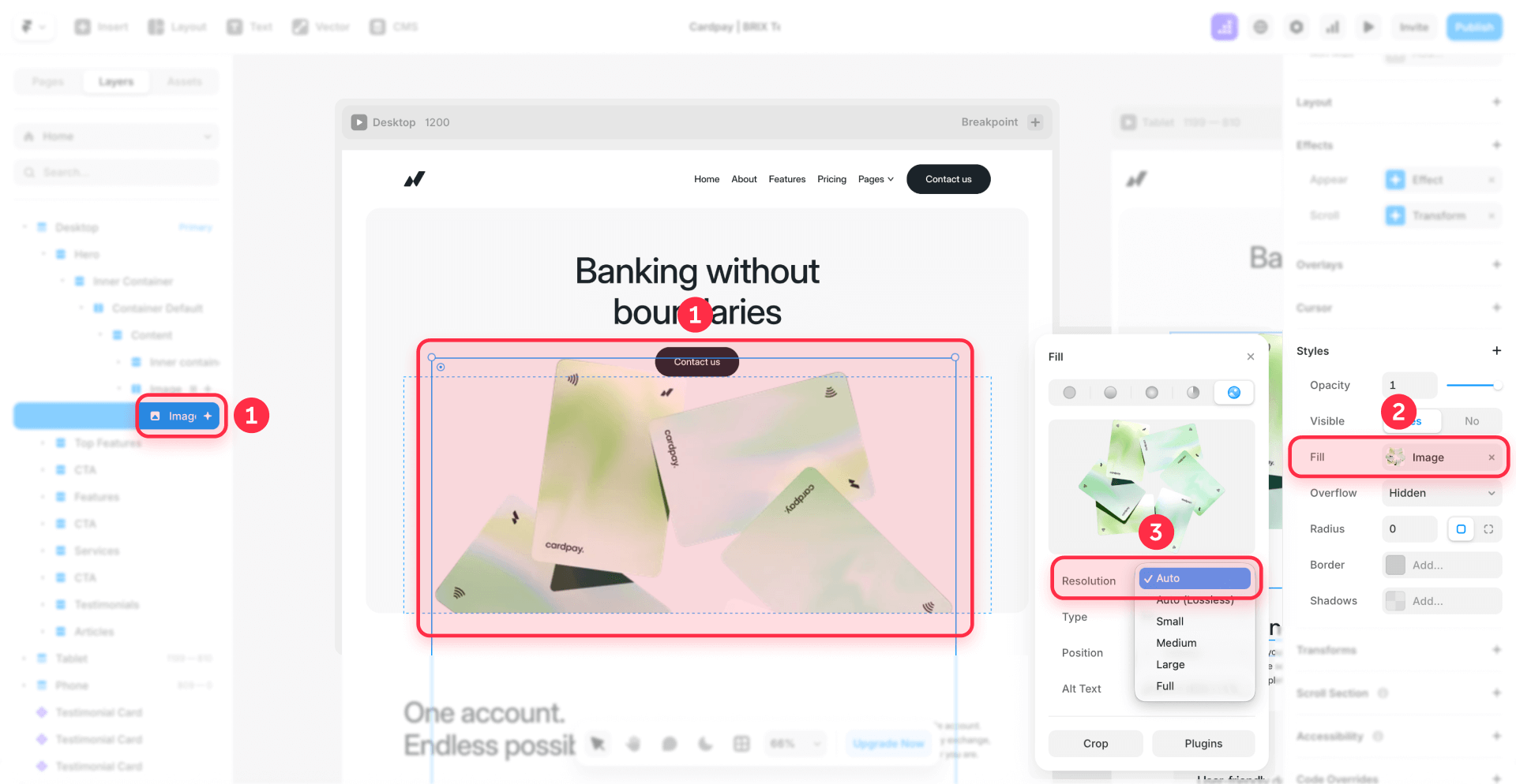 How To Configure Auto Resolution Images Fill Panel Framer Designer