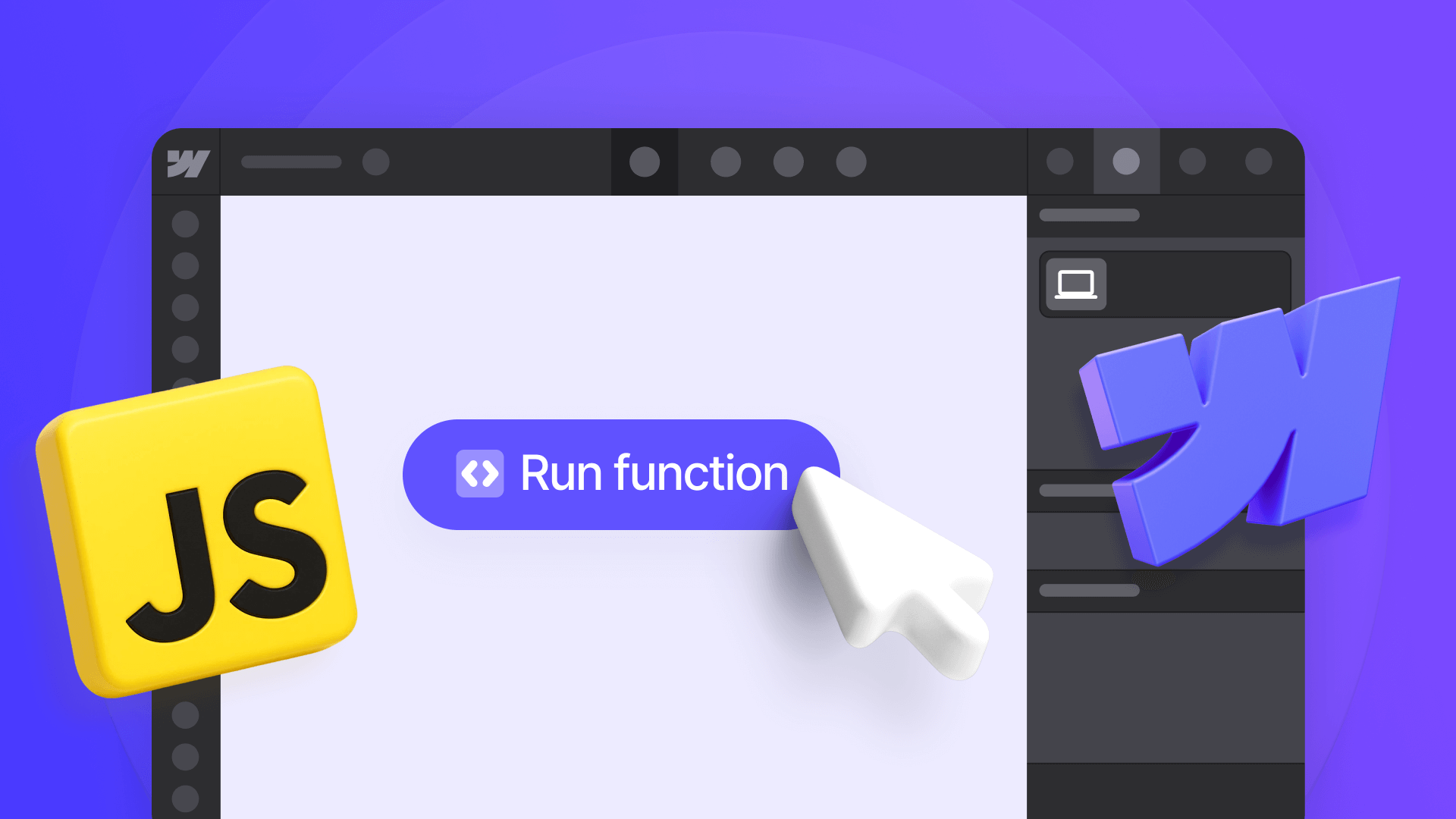 How to run a function on button click in Webflow