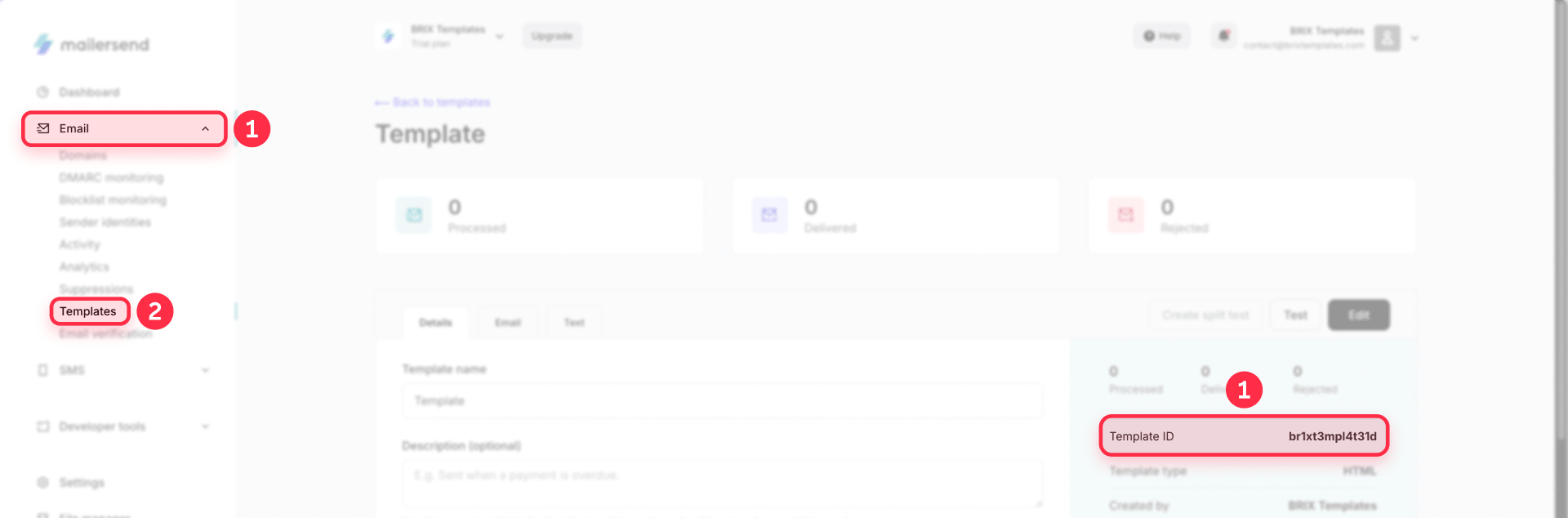 How To Copy The MailerSend Template ID For Make