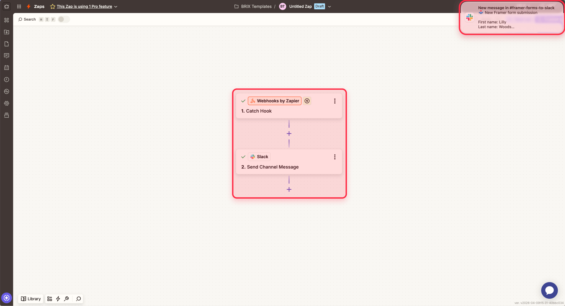 How To Send A Framer Webhook To Slack With Zapier