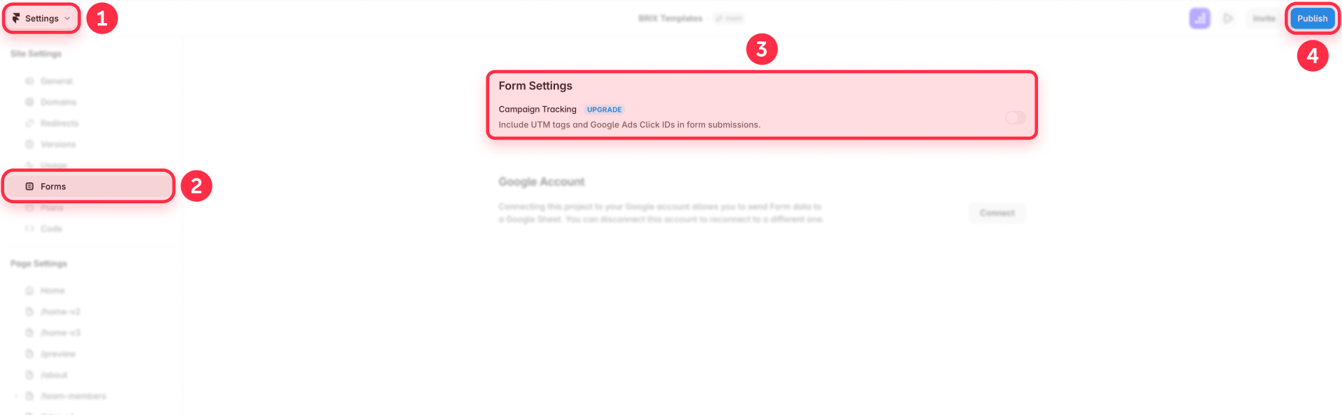 How To Enable The Campaign Tracking In Framer Forms