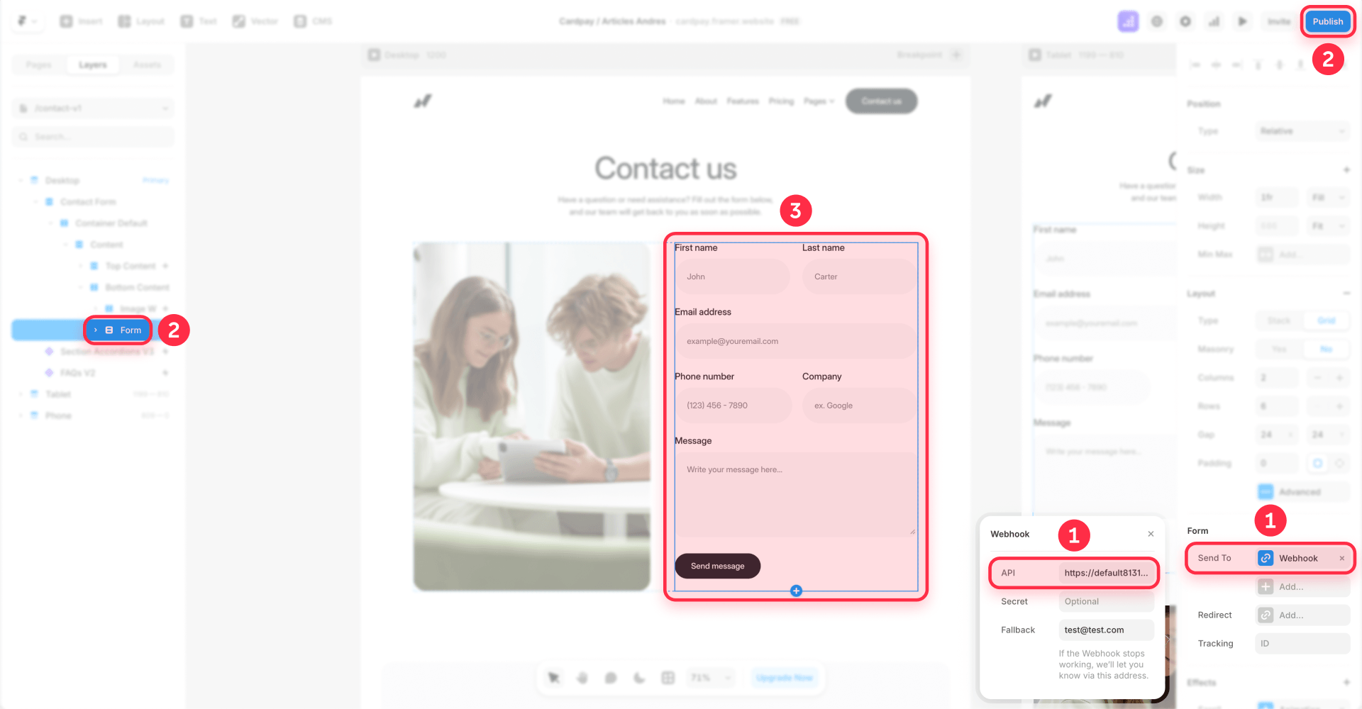 How To Configure A Microsoft Teams Webhook In A Framer Form