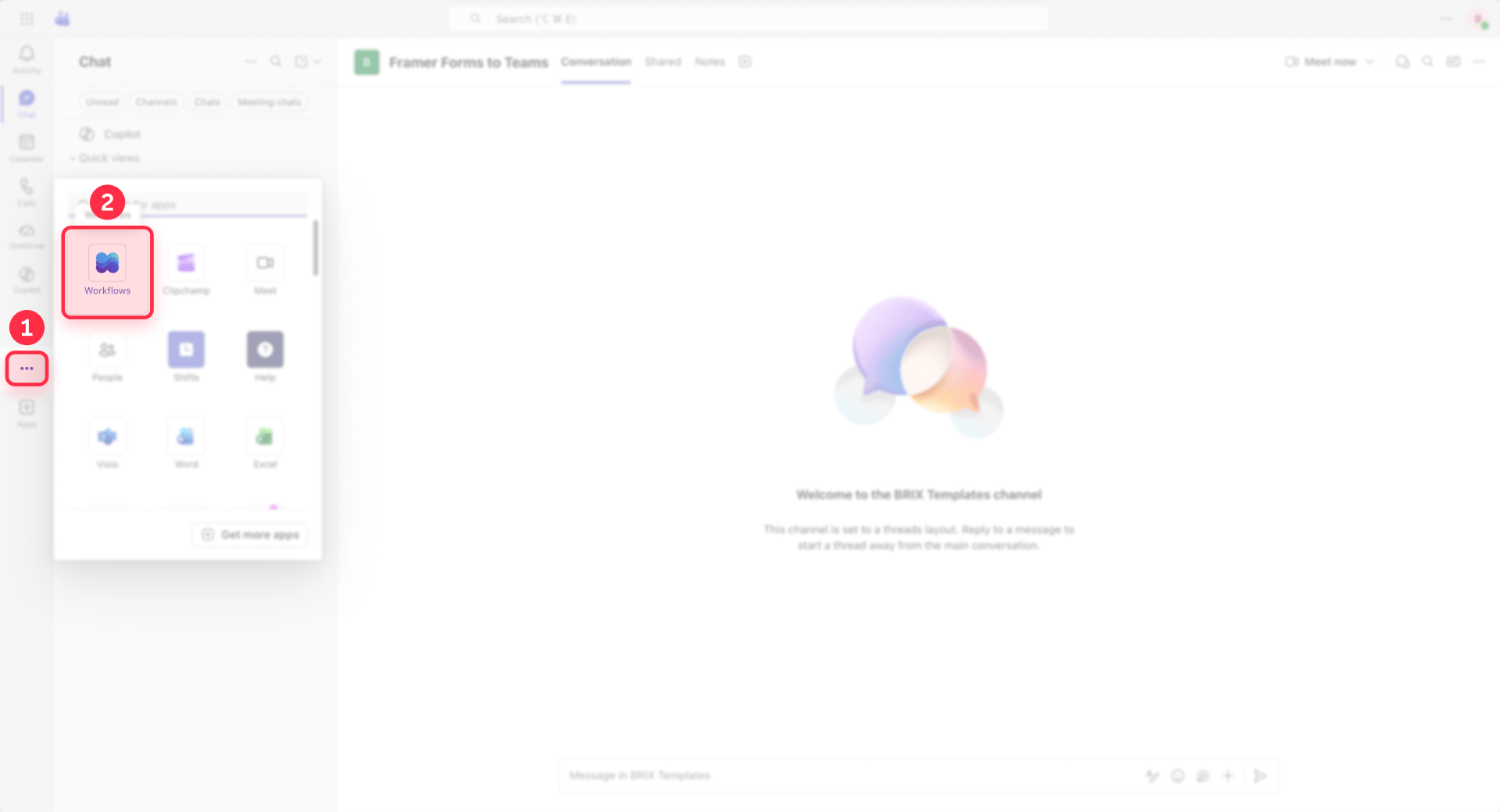 How To Open Workflows In Microsoft Teams From The More Menu