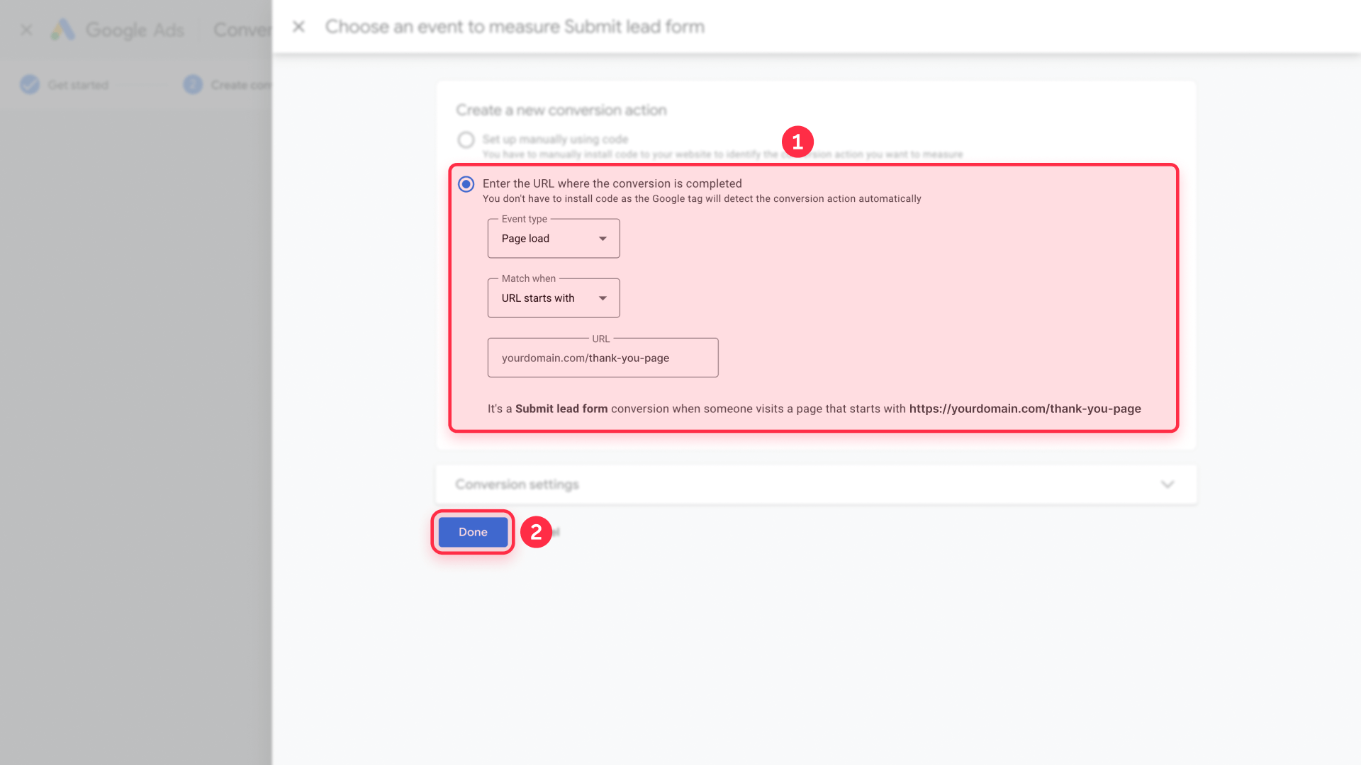 How To Configure The Page Load Event In Google Ads