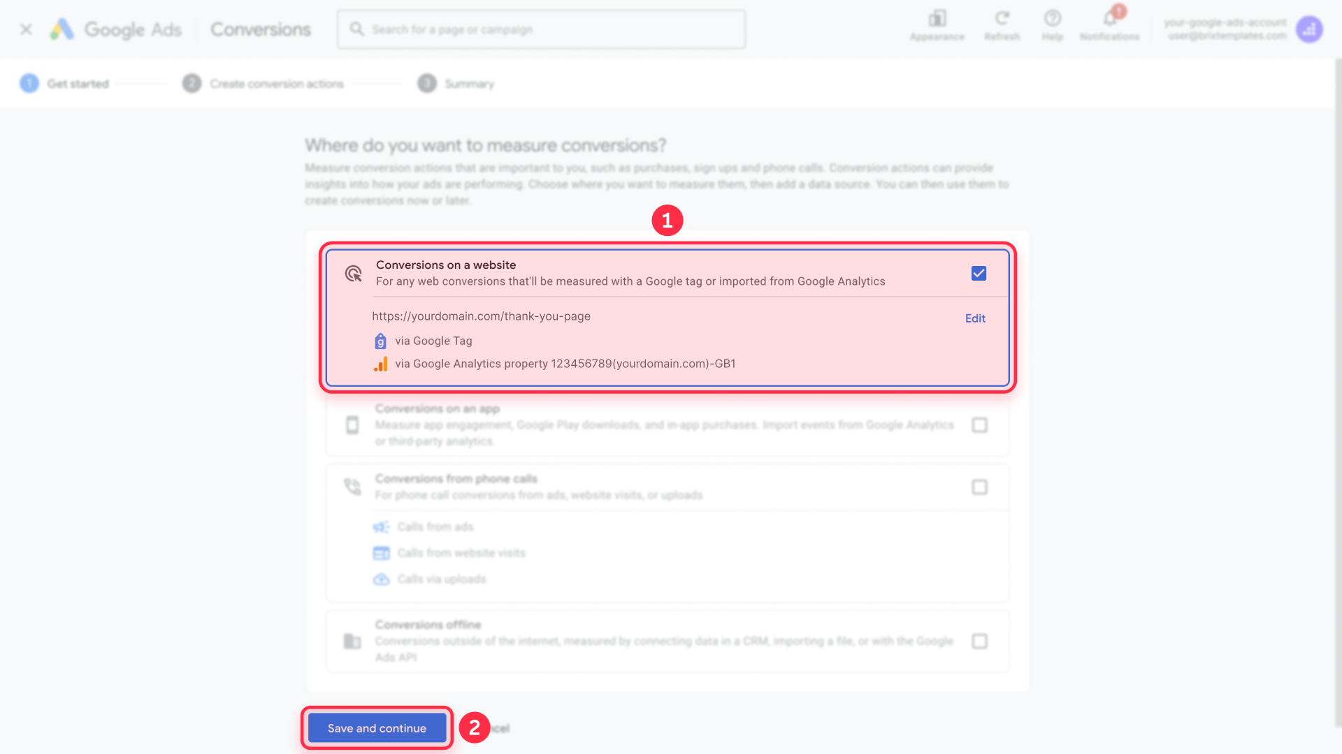 How To Set Up Conversions For Your Website Google Ads
